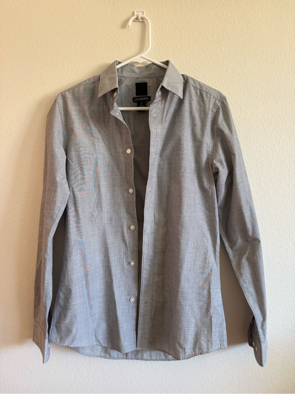 H&M Slim Fit Men's Shirt in Light Gray